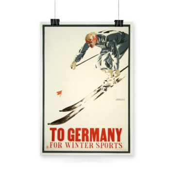 Plakat To Germany for Winter Sports Travel Poster