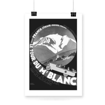 Plakat Tour du Mt Blanc black