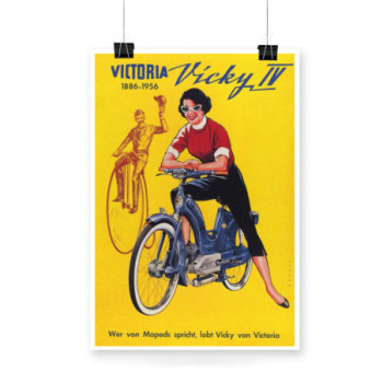 Plakat Vicky IV Motorcycle Travel Poster 1956s