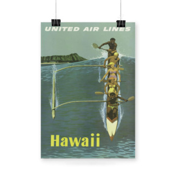 Plakat United Air Lines Hawaii 1960s