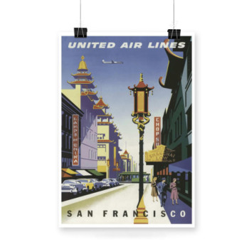Plakat United Air Lines San Francisco 1950s