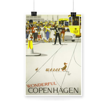 Plakat Wonderful Copenhagen Travel Poster 1959s