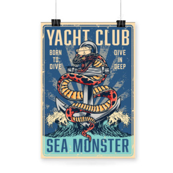 Plakat Yacht Club DRUK 406x606mm