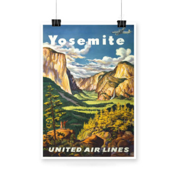 Plakat Yosemite United Air Lines Travel Poster 1945s