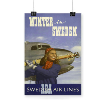 Plakat Winter in Sweden Travel Poster