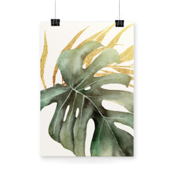 Plakat Watercolor golden palms