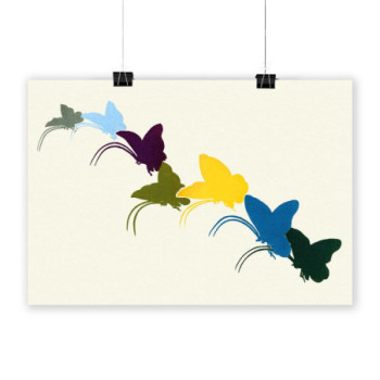 Plakat Japanese butterfly from Momoyogusa