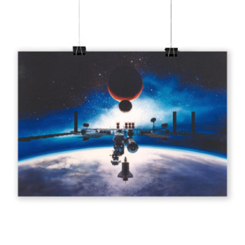 Plakat Space Station horisontal