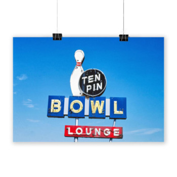 Plakat Ten Pin Bowl sign Illinois