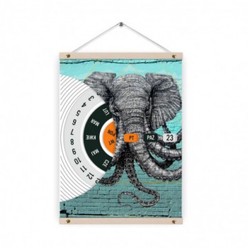 Kalendarz wieczny StreetArt Słoń