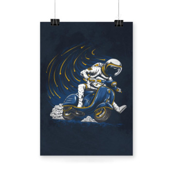 Plakat Astronaut riding vespa