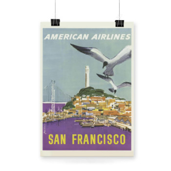 Plakat Amazing San Francisco American Airlines 1966s