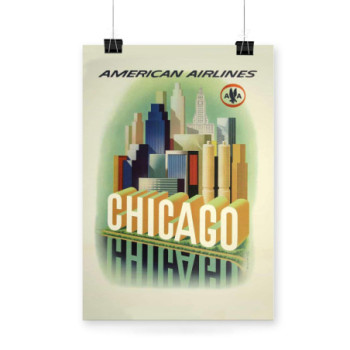 Plakat Amazing Chicago American Airlines 1951