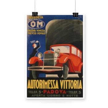 Plakat Autorimessa Vittoria 1930s