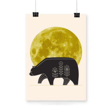 Plakat Bear and Moon