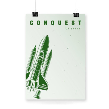 Plakat Conquest of space green