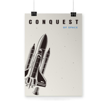 Plakat Conquest of space white