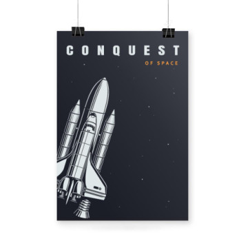 Plakat Conquest of space black