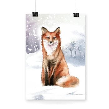 Plakat Fox in the snow