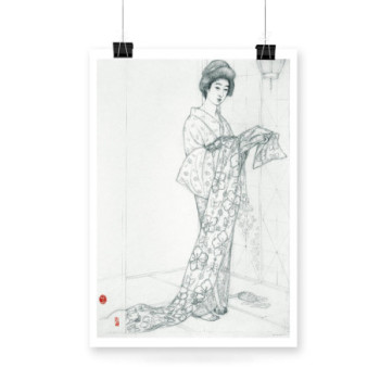 Plakat Girl in a Summer Kimono