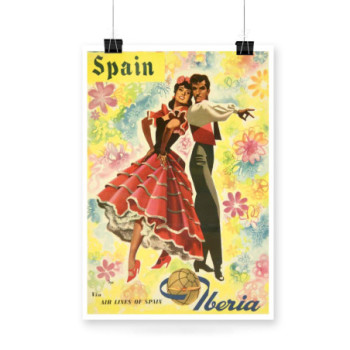 Plakat Iberia AirIines of Spain 1950s