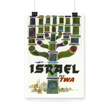 Plakat Israel Fly TWA 1968s