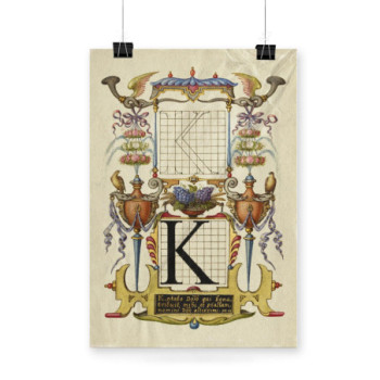 Plakat Letter K The Model Book of Calligraphy