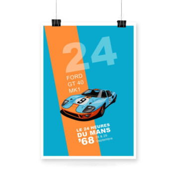 Plakat Le 24 Du Mans ’68