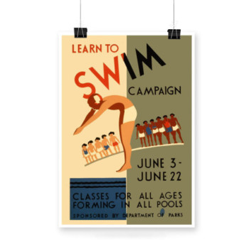 Plakat Learn To Swim