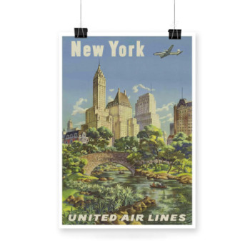 Plakat New York United Airline 1940