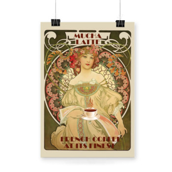 Plakat Mucha latte