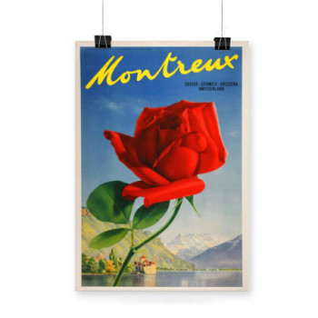 Plakat Montreux Switzerland Travel Poster 1938s
