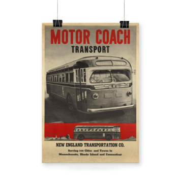 Plakat Motor Coach Transport 1940s