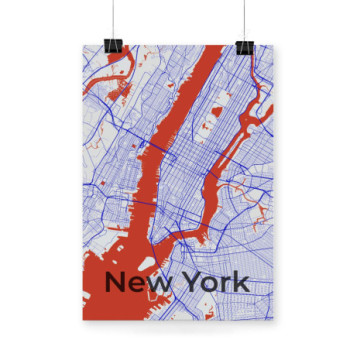 Plakat New York mapy1