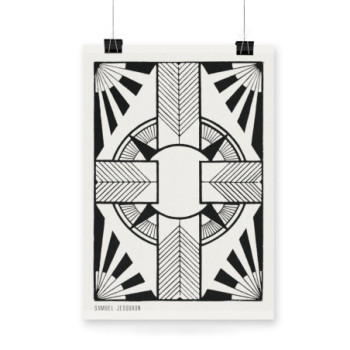 Plakat Ornament with circle and cross