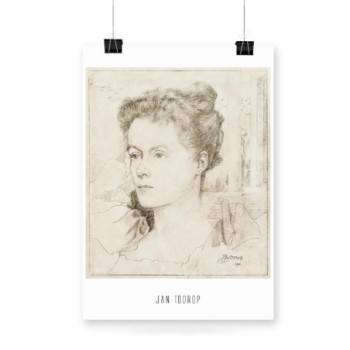 Plakat Portrait of Jan Toorop's wife Annie Hall or her sister Janet Hall