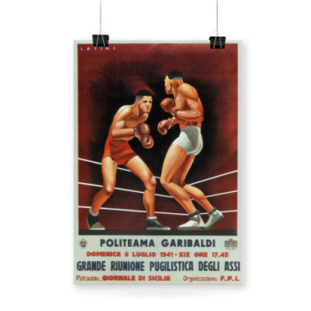 Plakat Politeama Garibaldi boxing 1941s