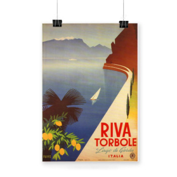 Plakat Riva Torbole Travel Poster 1952s