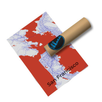 Plakat San Francisco mapy1