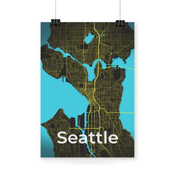 Plakat Seattle mapy2