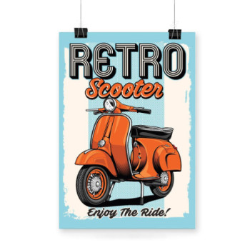 Plakat Retro scooter