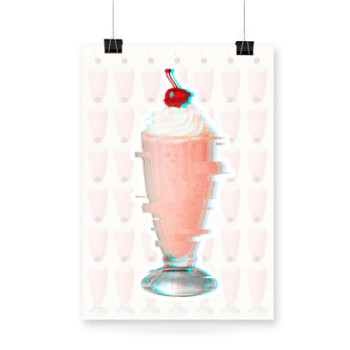 Plakat Strawberry BIG milkshake
