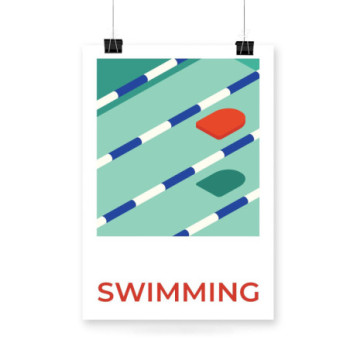 Plakat Swimming frame