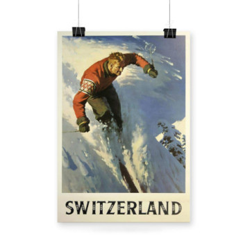 Plakat Switzerland Winter Sports Travel Poster