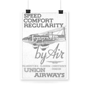 Plakat Speed by Air BW